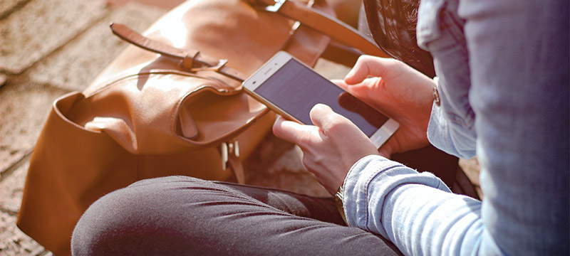 Woman using phone