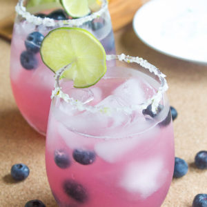 blueberry margarita on the rocks